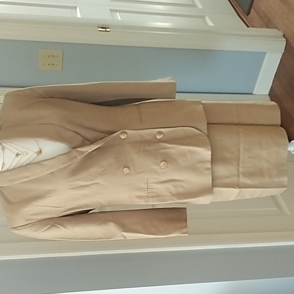 Rena Rowan for Saville Petite Vintage Tan Linen Blend Skirt 10P - Picture 10 of 10